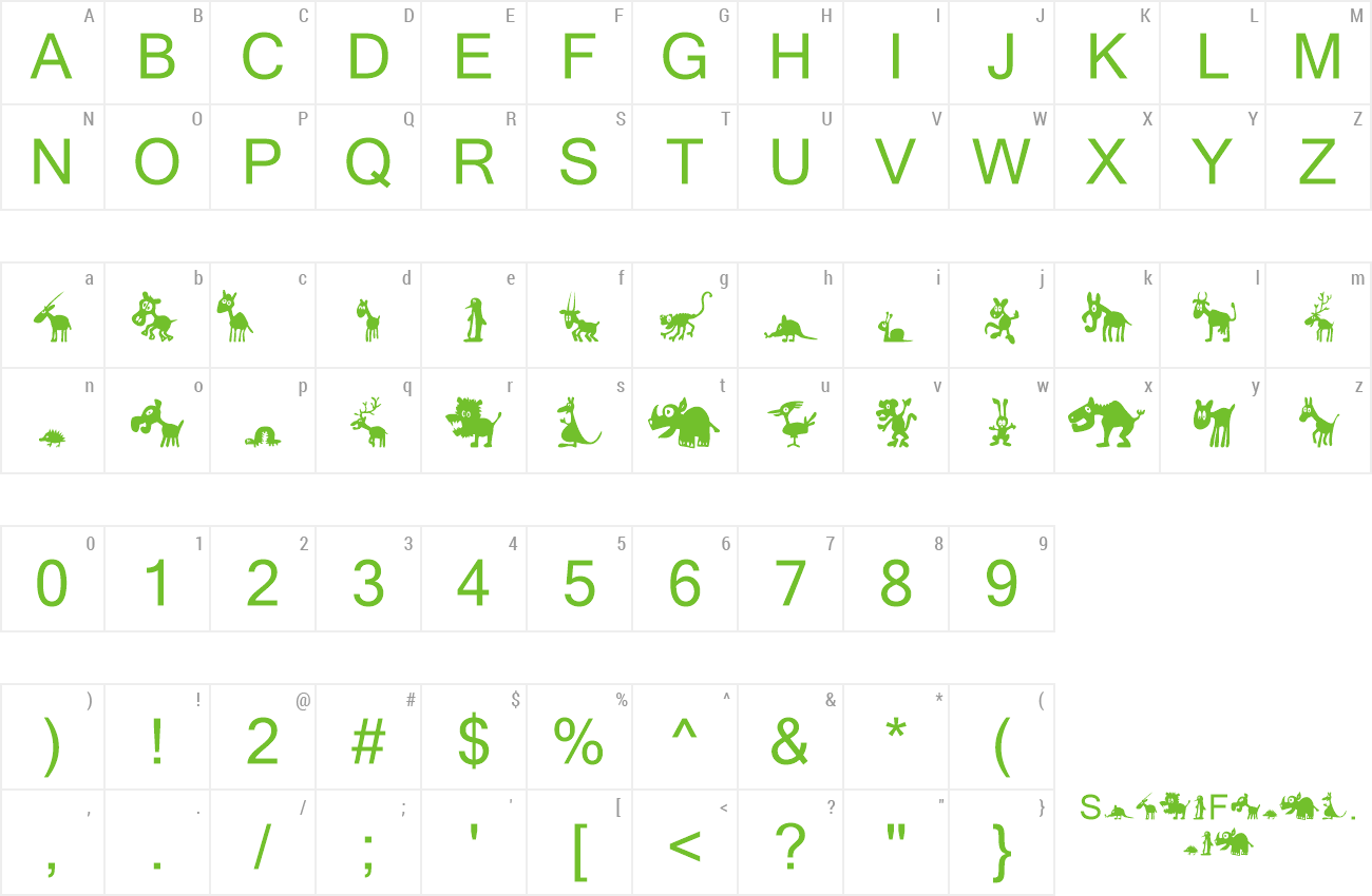 Font Win Pets 1 preview